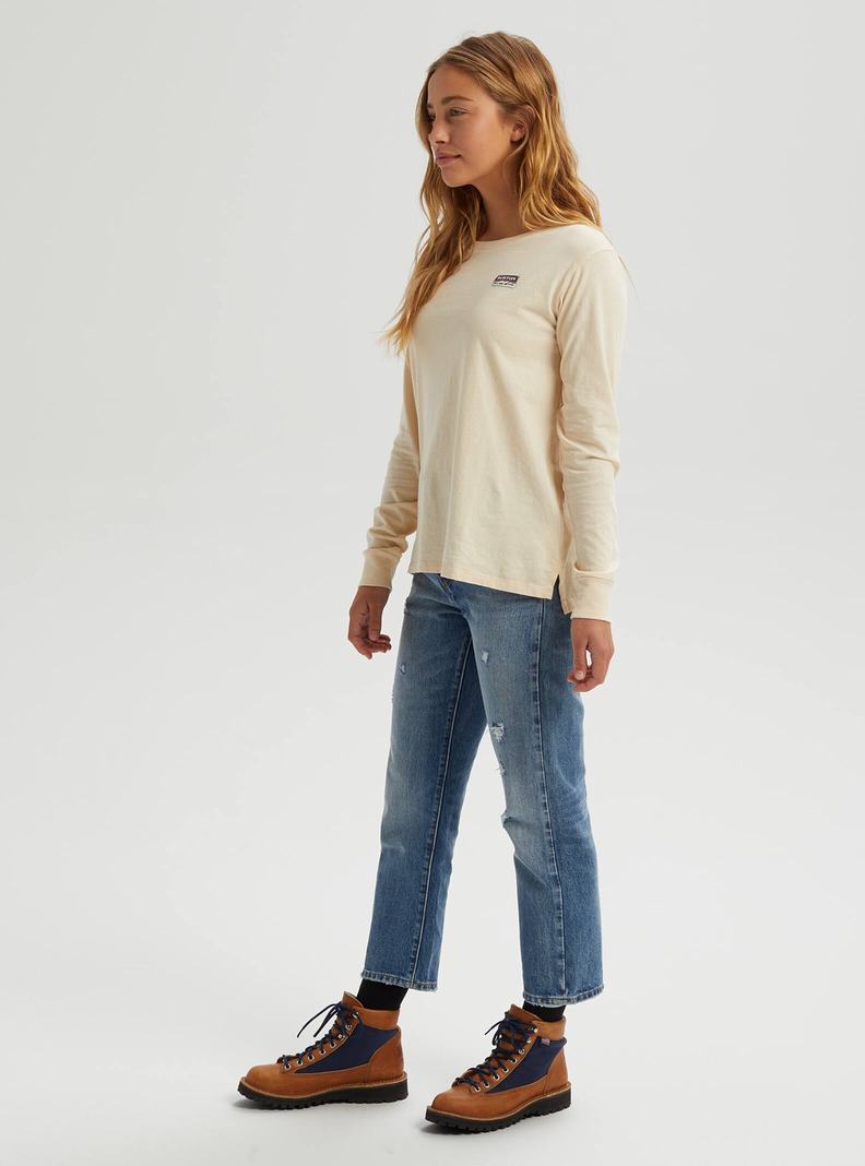 Burton Klasické Long Sleeve Tričko Damske Béžové | 87534-LYEU
