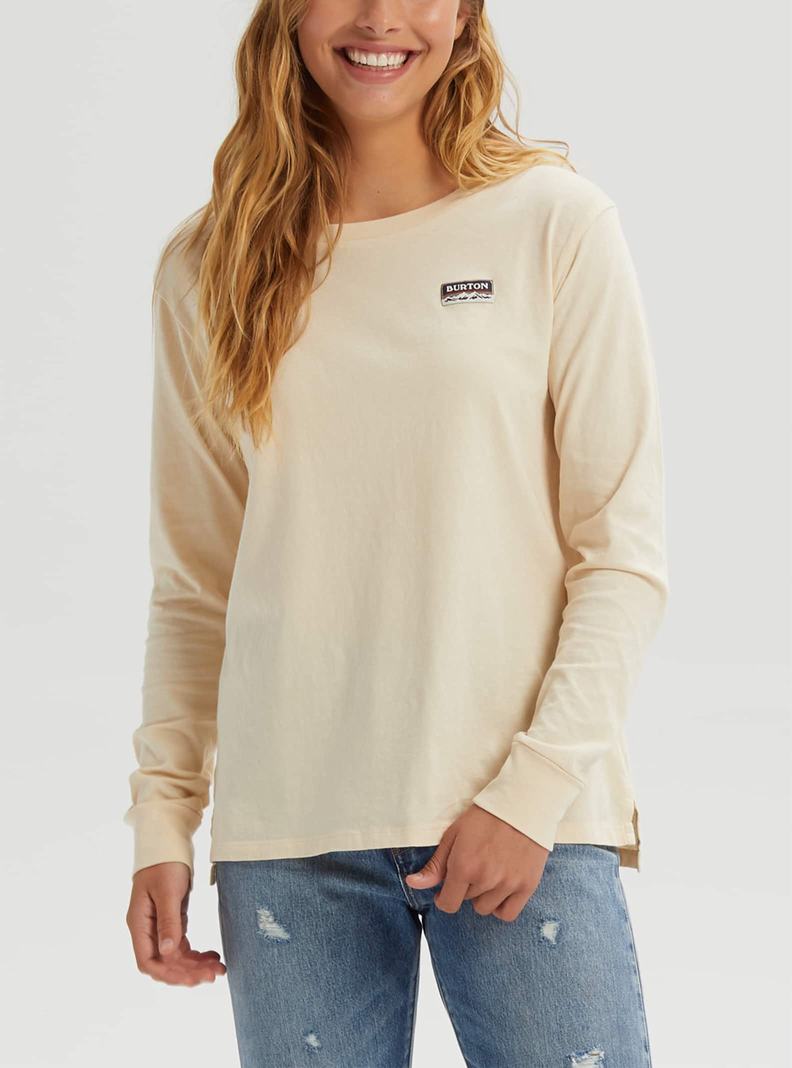 Burton Klasické Long Sleeve Tričko Damske Béžové | 87534-LYEU