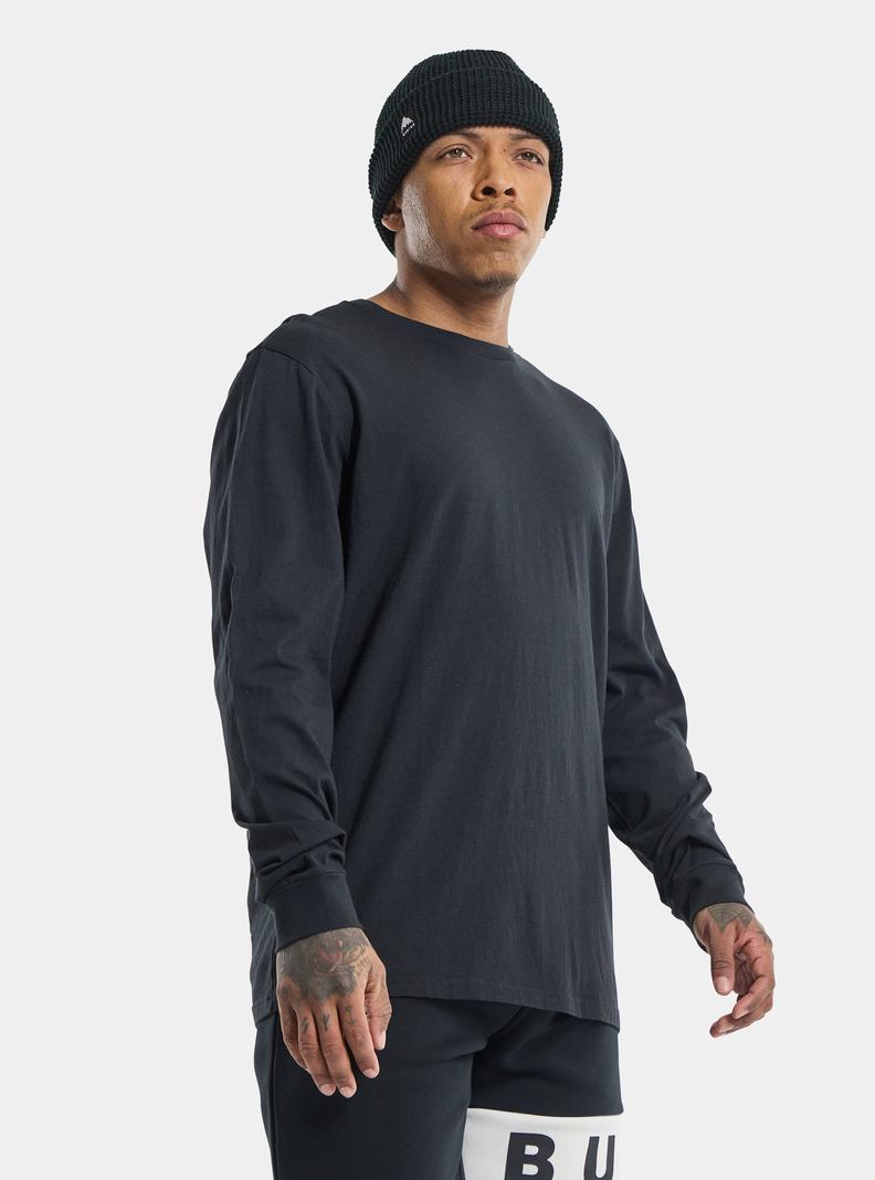 Burton Klasické Long Sleeve Tričko Panske Čierne | 17052-BUWY