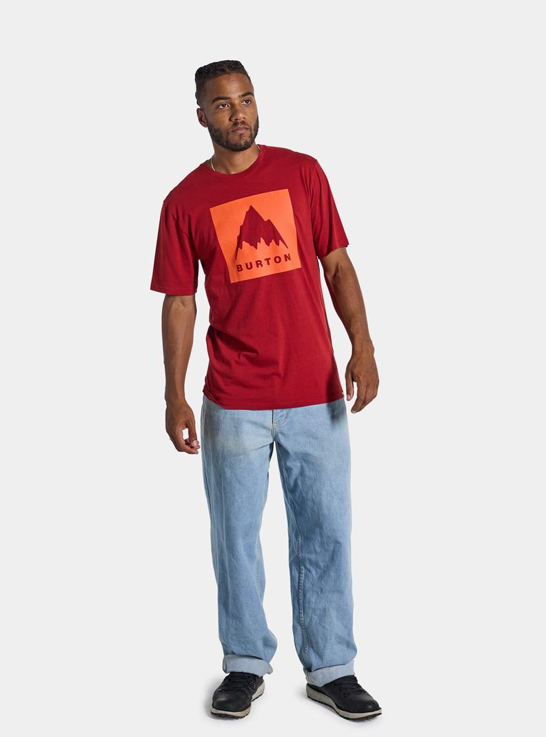 Burton Klasické Mountain High Kratke Sleeve Tričko Damske Červené | 40839-MVWQ
