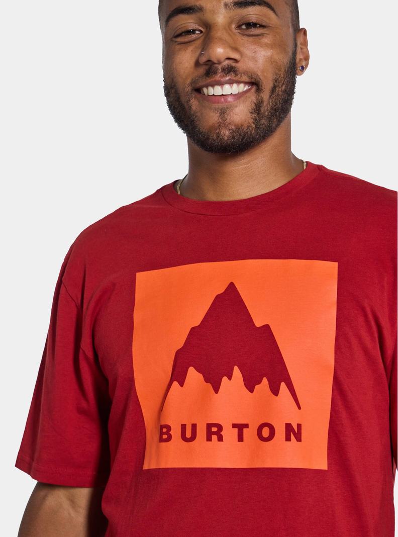 Burton Klasické Mountain High Kratke Sleeve Tričko Damske Červené | 40839-MVWQ