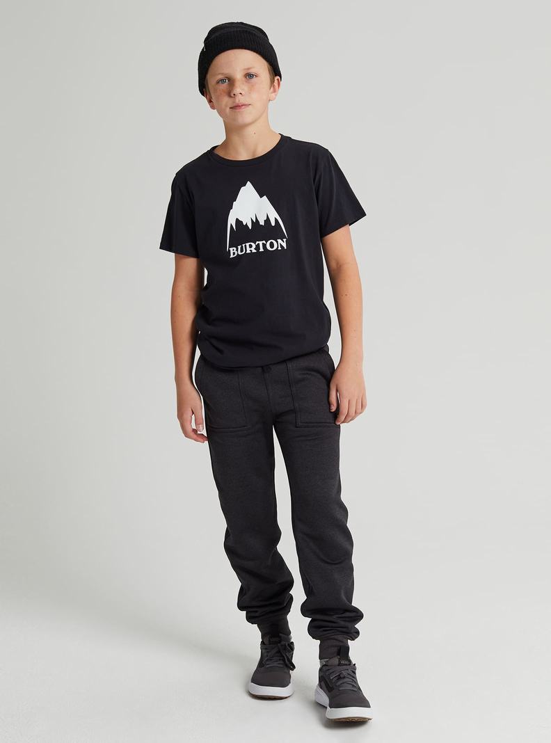 Burton Klasické Mountain High Kratke Sleeve Tričko Detske Čierne | 63824-WNZK