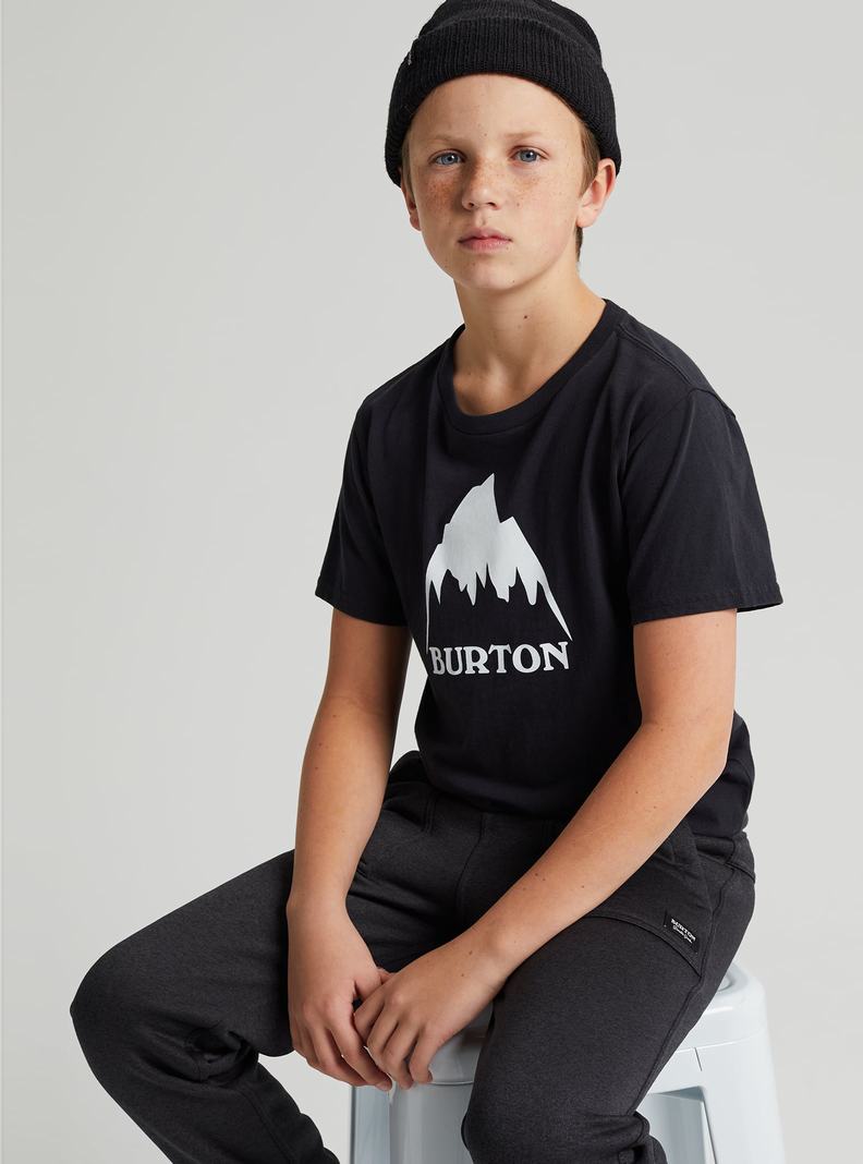 Burton Klasické Mountain High Kratke Sleeve Tričko Detske Čierne | 63824-WNZK