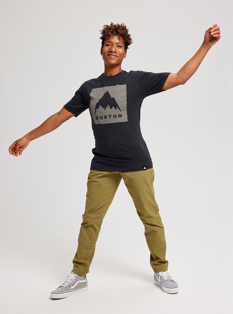 Burton Klasické Mountain High Kratke Sleeve Tričko Panske Čierne | 76034-TEYW