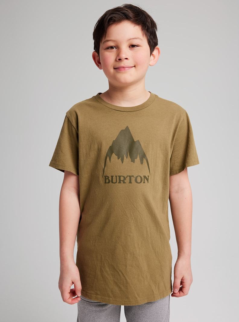 Burton Klasické Mountain High Kratke Sleeve Tričko Detske Olivovo Zelená | 92401-FSEQ