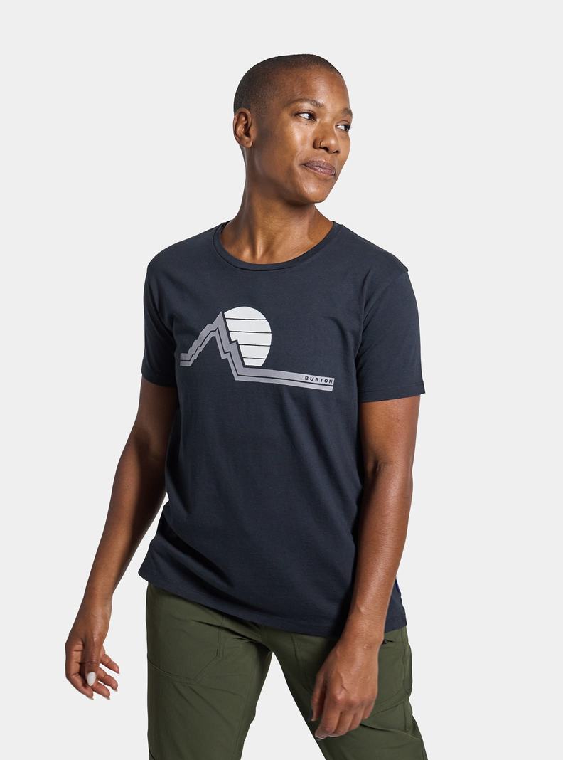 Burton Klasické Retro Kratke Sleeve Tričko Damske Čierne | 02917-WFYZ