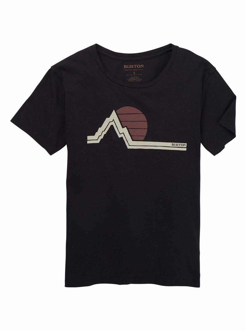 Burton Klasické Retro Kratke Sleeve Tričko Damske Čierne | 12649-NBOI