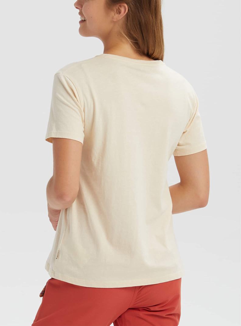 Burton Klasické Retro Kratke Sleeve Tričko Damske Béžové | 89670-BCWT