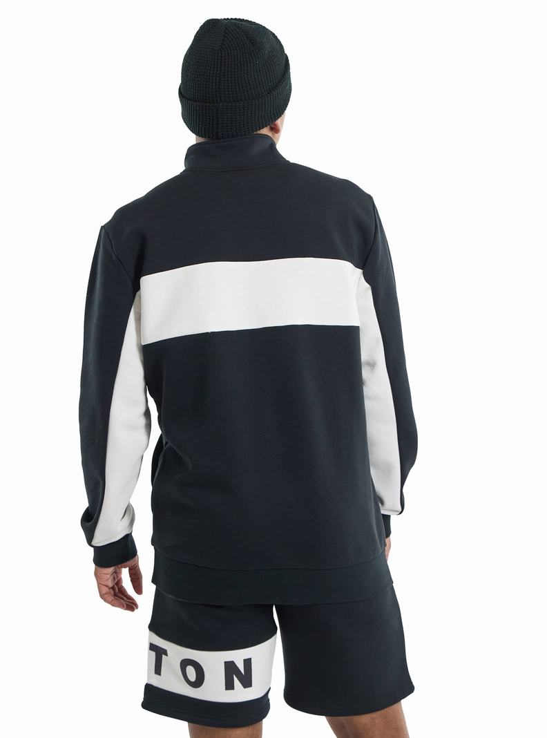 Burton Lowball Quarter-Zip Fleece Mikina Panske Čierne | 75420-GHCL