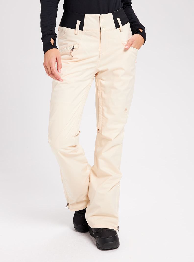 Burton Marcy High Rise Stretch Snowboardove Nohavice Damske Béžové | 72416-EBDF