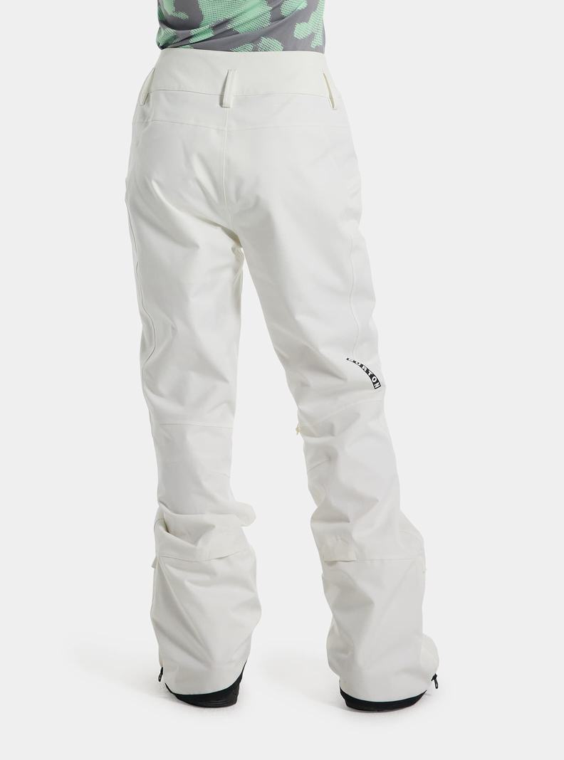 Burton Marcy High Rise Stretch Snowboardove Nohavice Damske Biele | 79583-AJXV