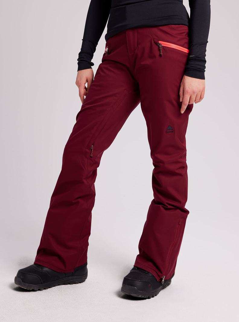 Burton Marcy High Rise Stretch Snowboardove Nohavice Damske Bordove | 90283-IVPE