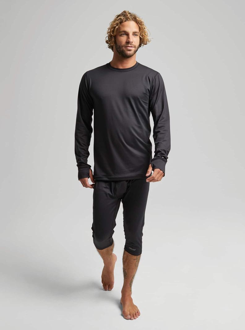 Burton Midweight Base Layer Crewneck Termoprádlo Panske Čierne | 03471-OJAV