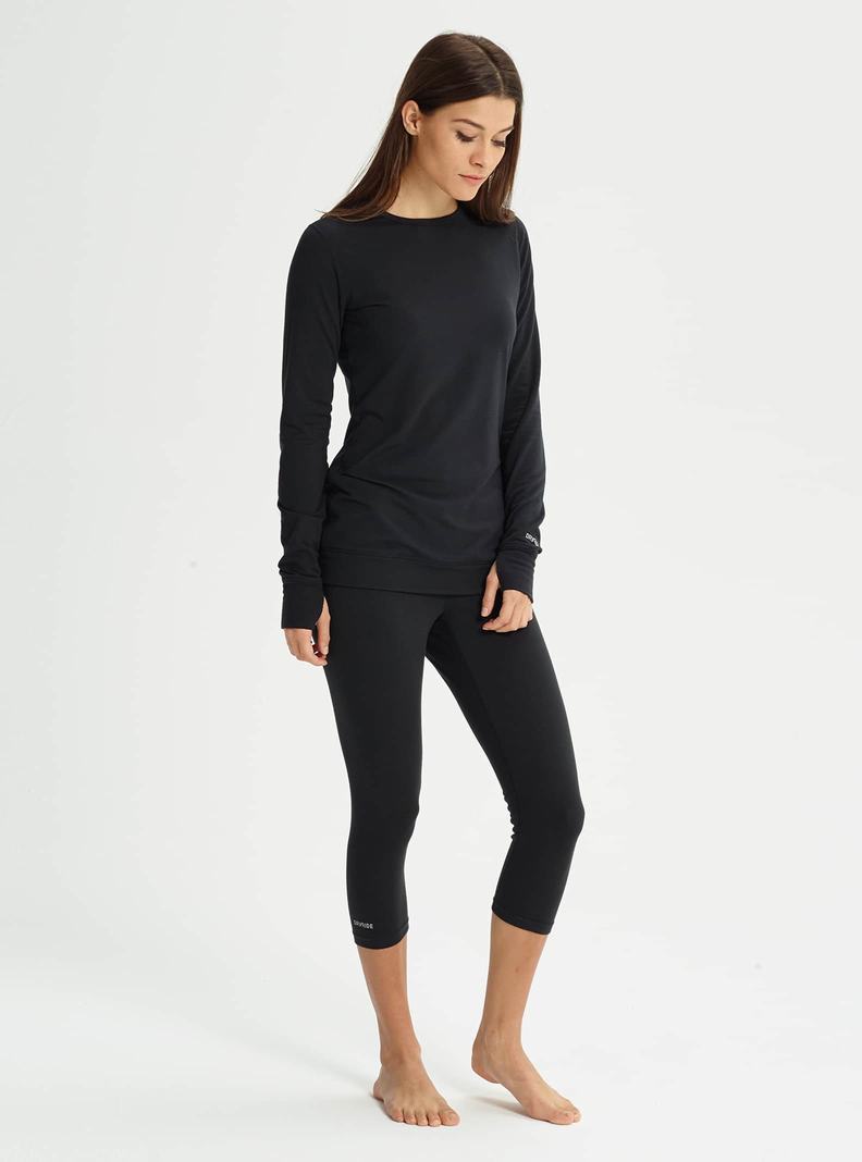 Burton Midweight Base Layer Crewneck Termoprádlo Damske Čierne | 57402-MRJB
