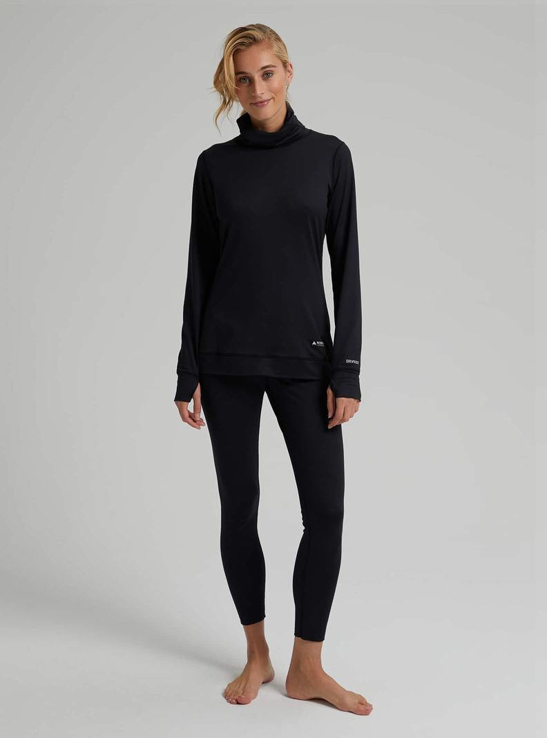 Burton Midweight Base Layer Long Neck Shirt Termoprádlo Damske Čierne | 07149-IJUD
