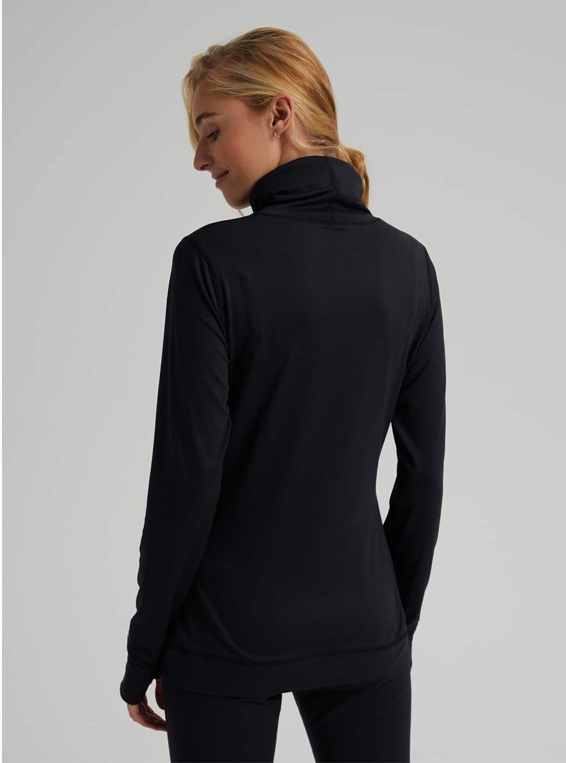 Burton Midweight Base Layer Long Neck Shirt Termoprádlo Damske Čierne | 07149-IJUD