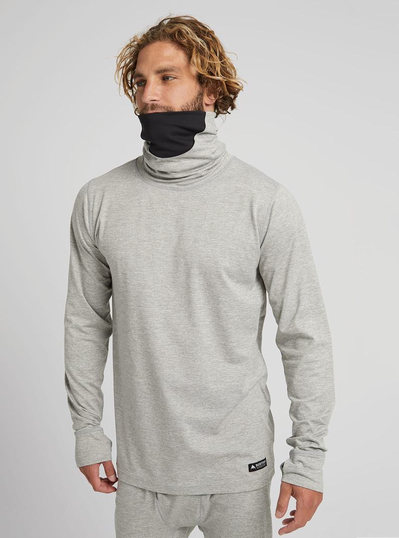 Burton Midweight Base Layer Long Neck Shirt Termoprádlo Panske Siva | 46391-CBSQ