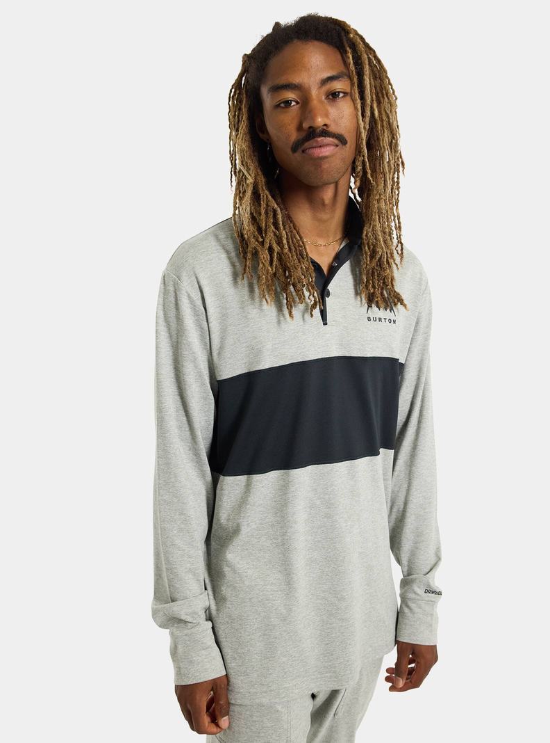 Burton Midweight Base Layer Rugby Shirt Termoprádlo Panske Siva Čierne | 63079-JVWB