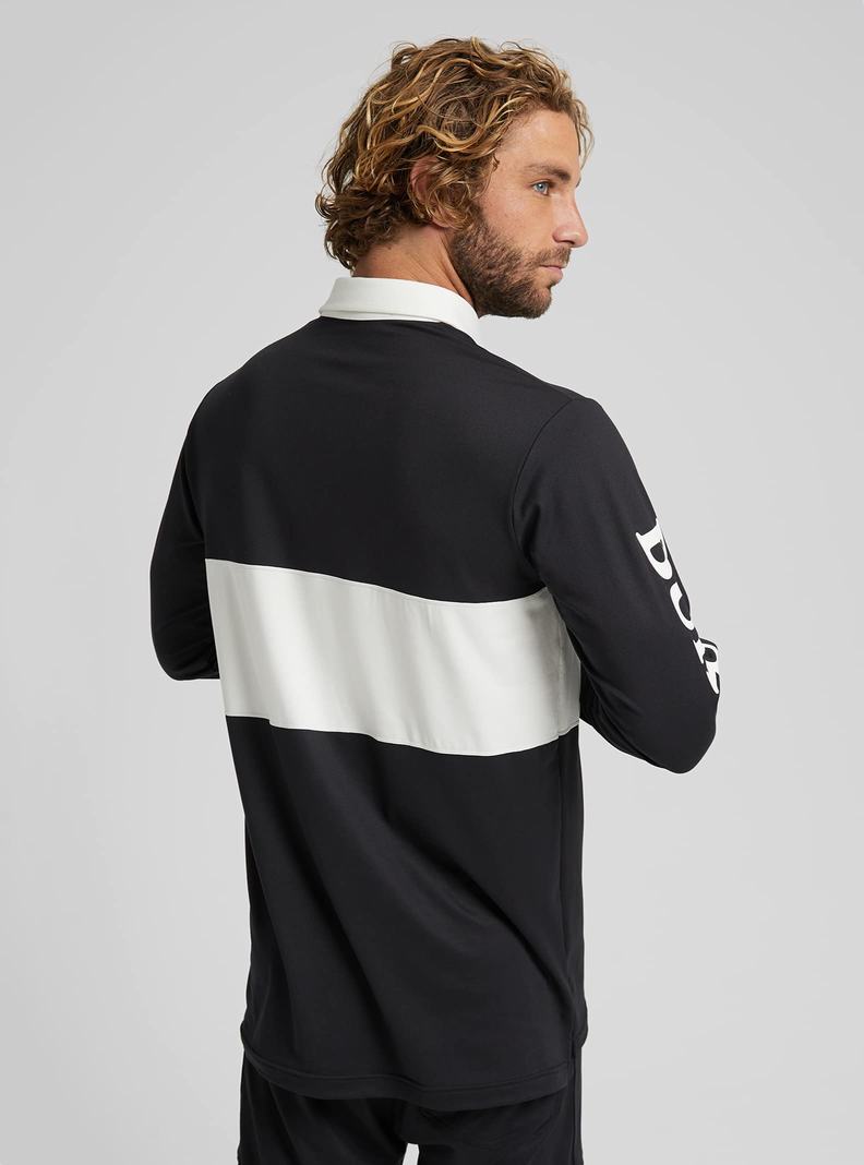 Burton Midweight Base Layer Rugby Shirt Termoprádlo Panske Čierne Biele | 90413-PJQH