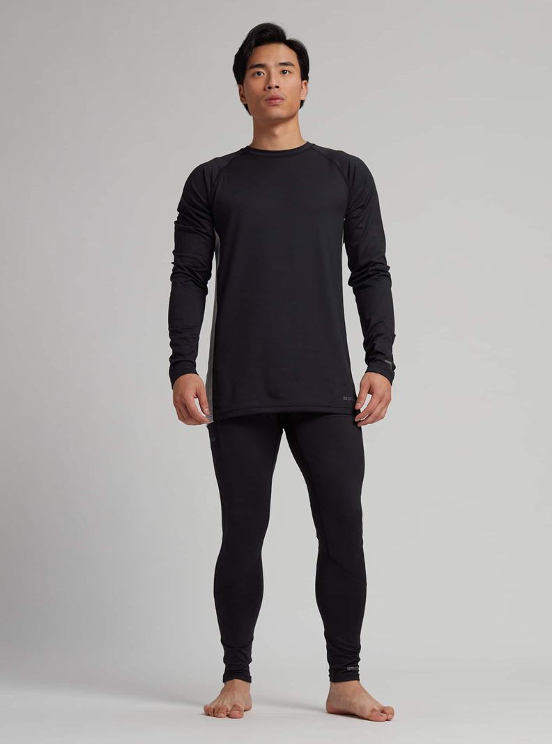 Burton Midweight X Base Layer Crewneck Termoprádlo Panske Čierne Siva | 18260-DFEI