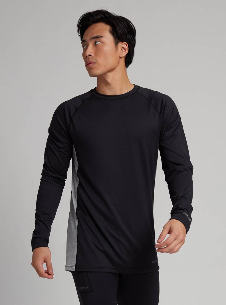 Burton Midweight X Base Layer Crewneck Termoprádlo Panske Čierne Siva | 18260-DFEI