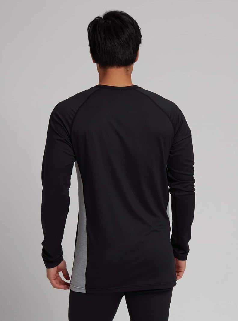 Burton Midweight X Base Layer Crewneck Termoprádlo Panske Čierne Siva | 18260-DFEI