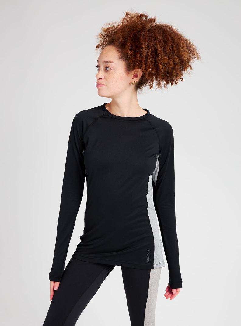 Burton Midweight X Base Layer Crewneck Termoprádlo Damske Čierne | 79853-SXKC