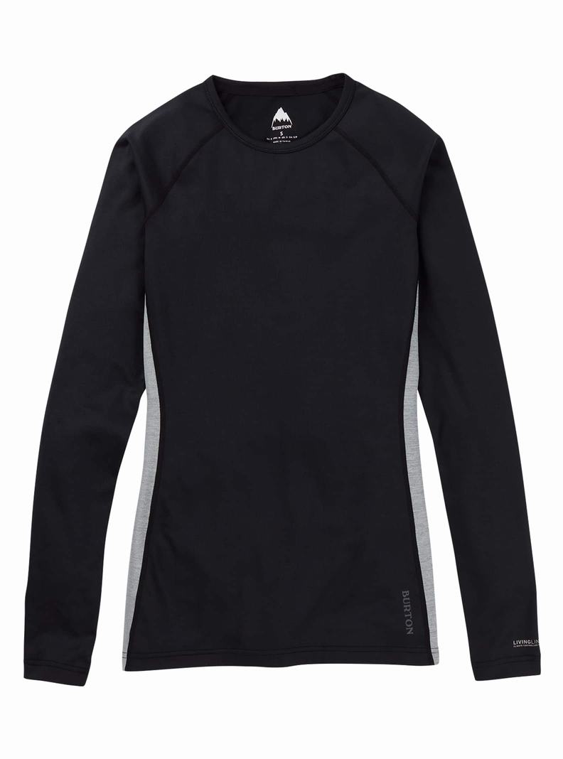 Burton Midweight X Base Layer Crewneck Termoprádlo Damske Čierne | 79853-SXKC