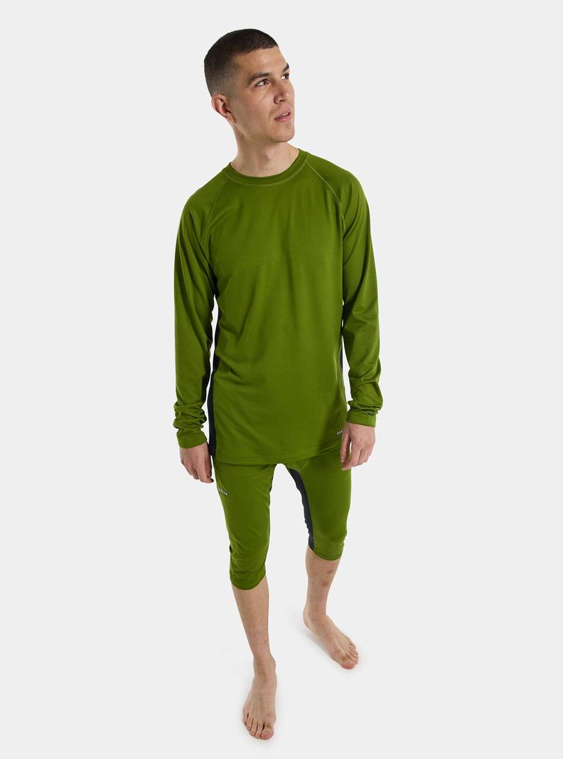 Burton Midweight X Base Layer Crewneck Termoprádlo Panske Zelene | 87360-WDVK