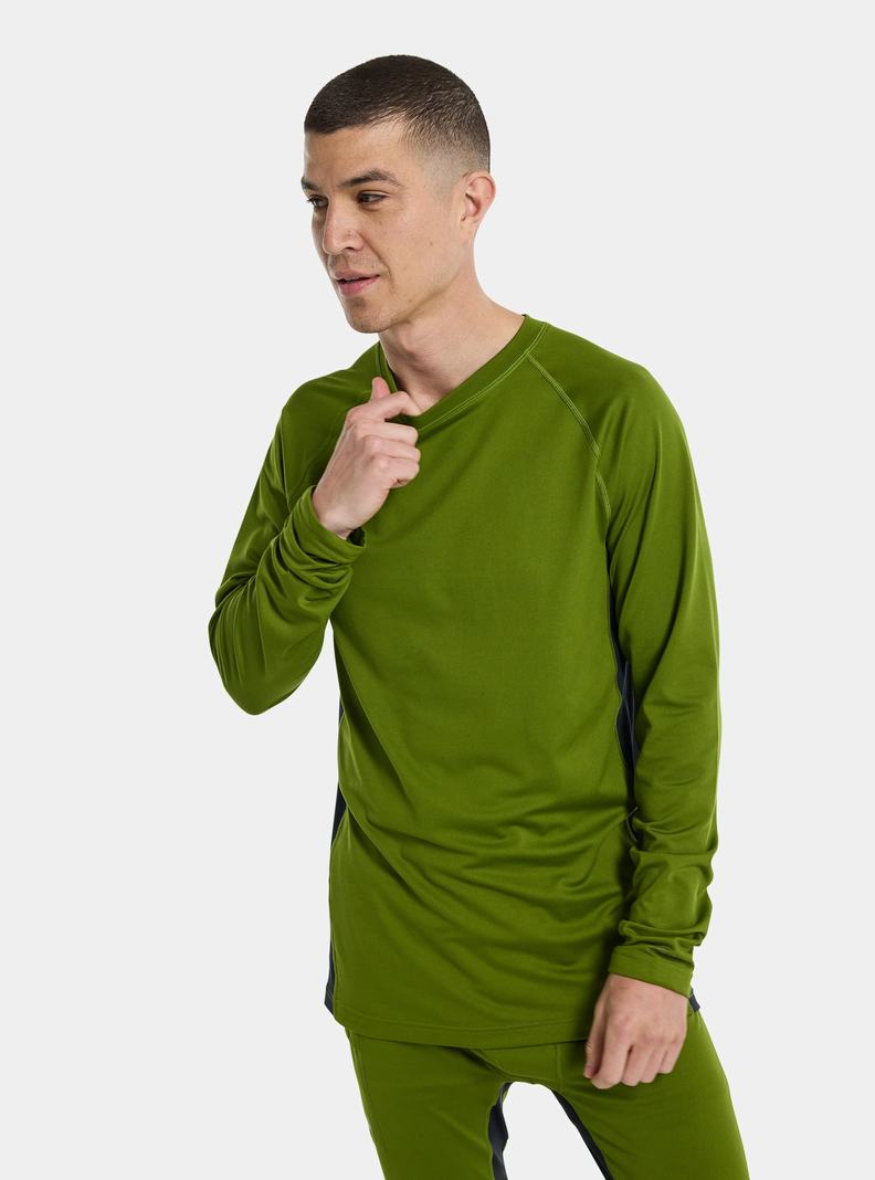 Burton Midweight X Base Layer Crewneck Termoprádlo Panske Zelene | 87360-WDVK