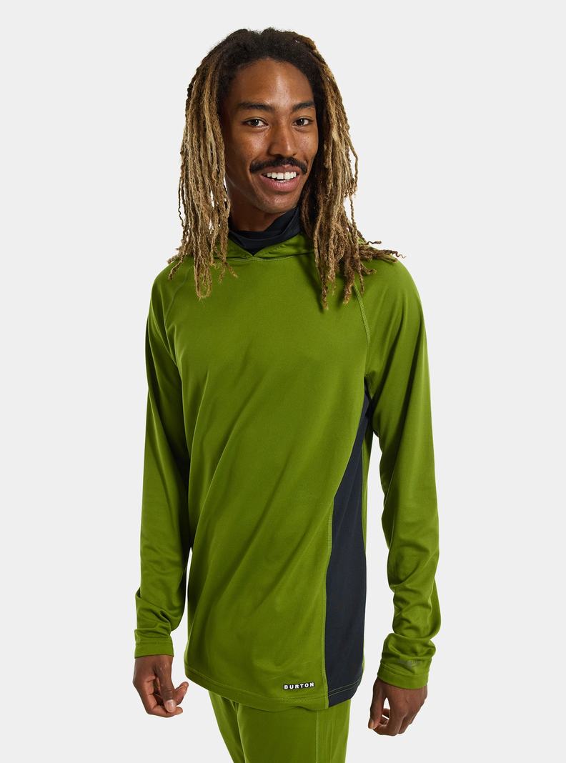 Burton Midweight X Base Layer Long Neck Hoodie Termoprádlo Panske Zelene | 32067-RTYC