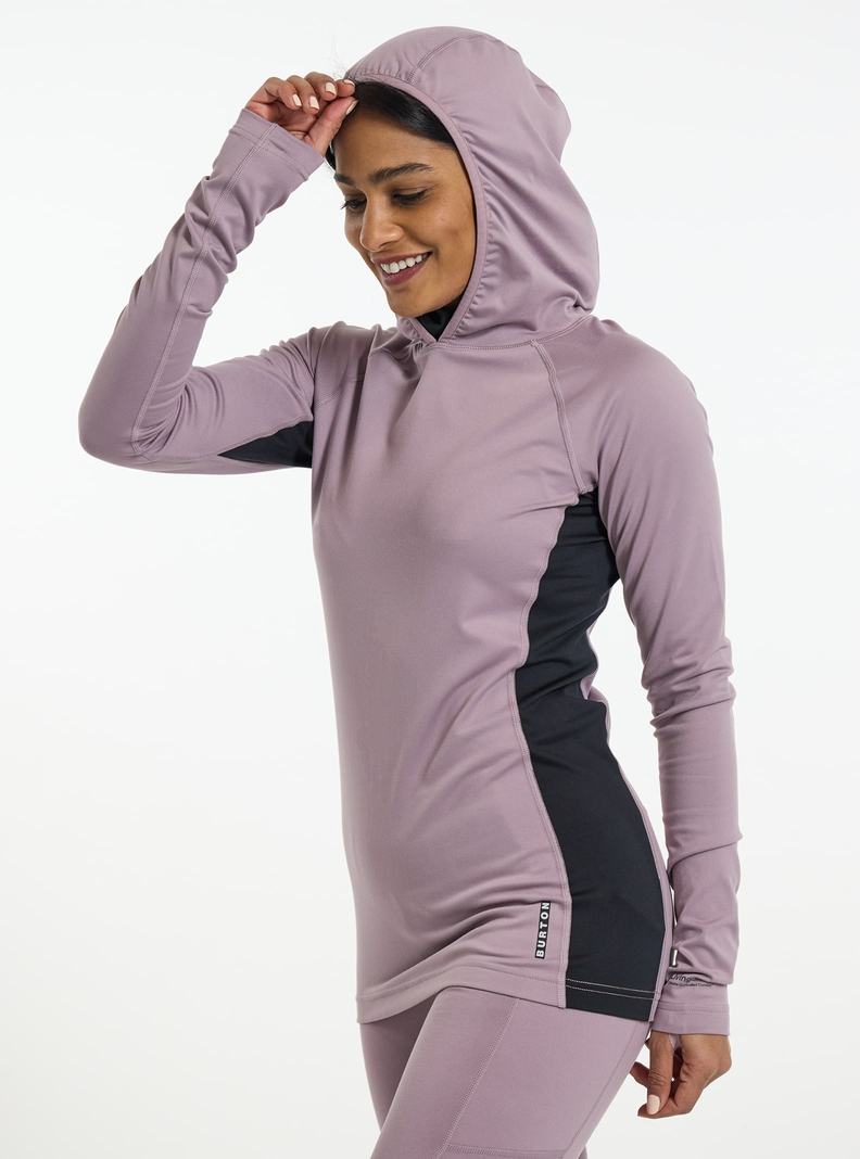 Burton Midweight X Base Layer Long Neck Hoodie Termoprádlo Damske Nachový | 56104-XTLH