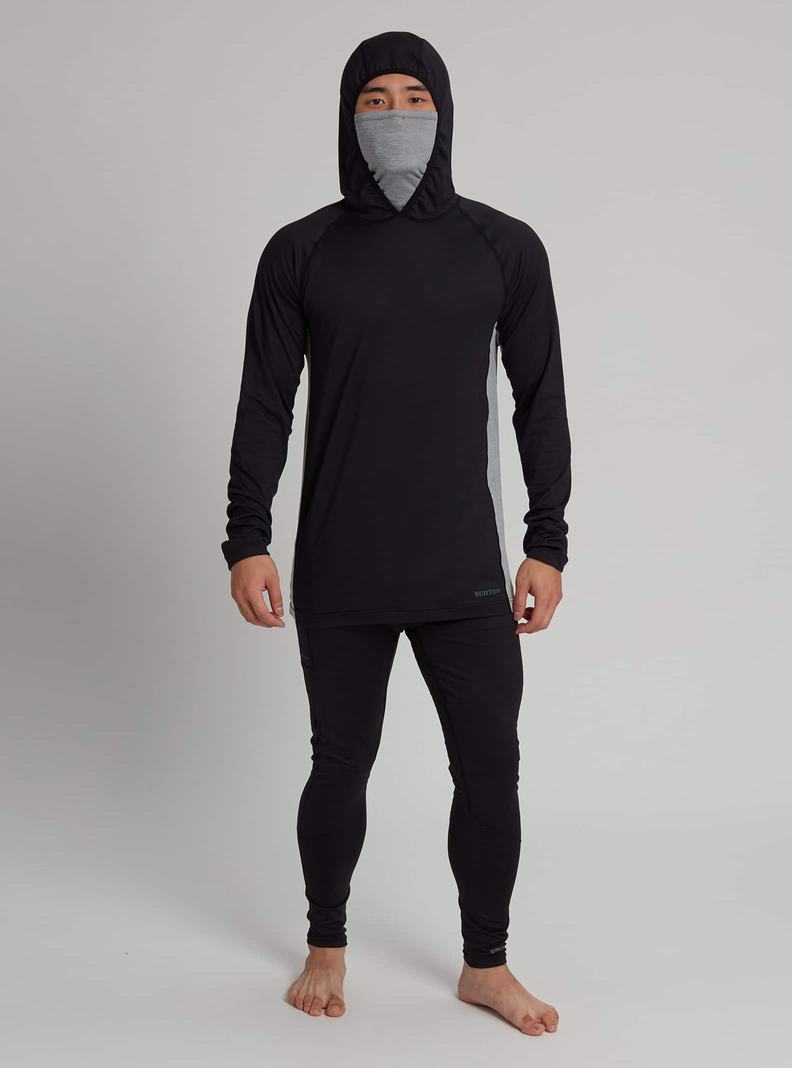 Burton Midweight X Base Layer Long Neck Hoodie Termoprádlo Panske Čierne Siva | 57180-FARI