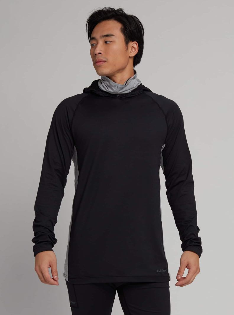 Burton Midweight X Base Layer Long Neck Hoodie Termoprádlo Panske Čierne Siva | 57180-FARI