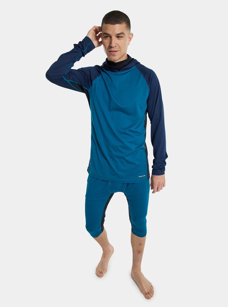 Burton Midweight X Base Layer Long Neck Hoodie Termoprádlo Panske Modre | 58349-ZOMP