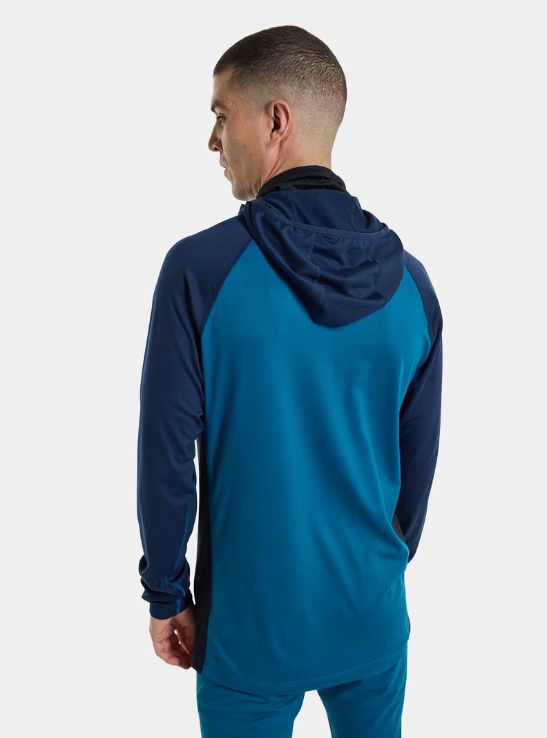 Burton Midweight X Base Layer Long Neck Hoodie Termoprádlo Panske Modre | 58349-ZOMP