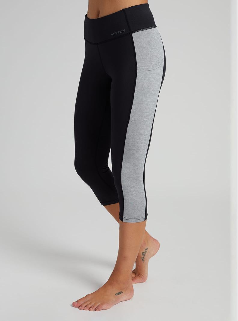 Burton Midweight X Base Layer Three-Quarter Boot Pants Termoprádlo Damske Čierne Siva | 83752-JKFB