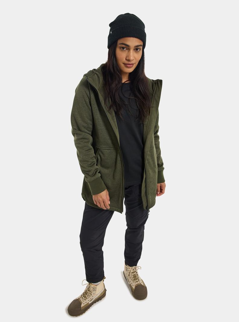 Burton Minxy Full-Zip Fleece Mikina Damske Zelene | 08246-GVQK