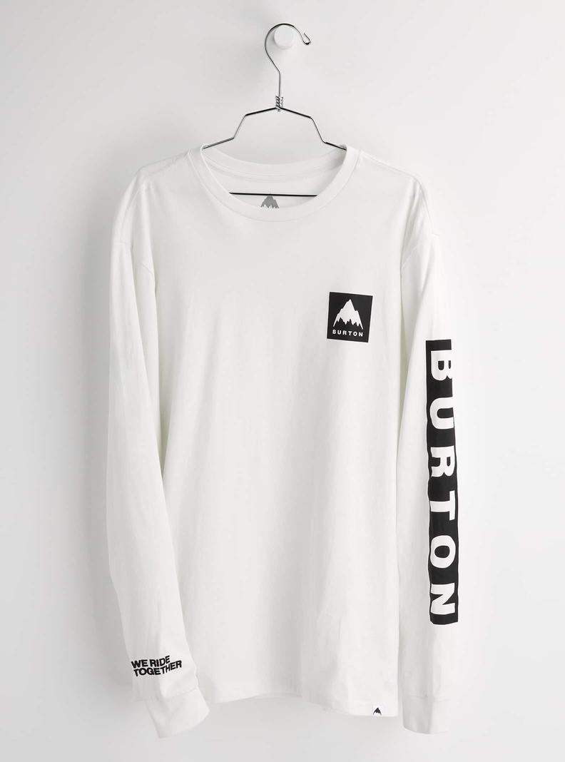 Burton Mountain Mark Long Sleeve Tričko Panske Biele | 57428-NDLG