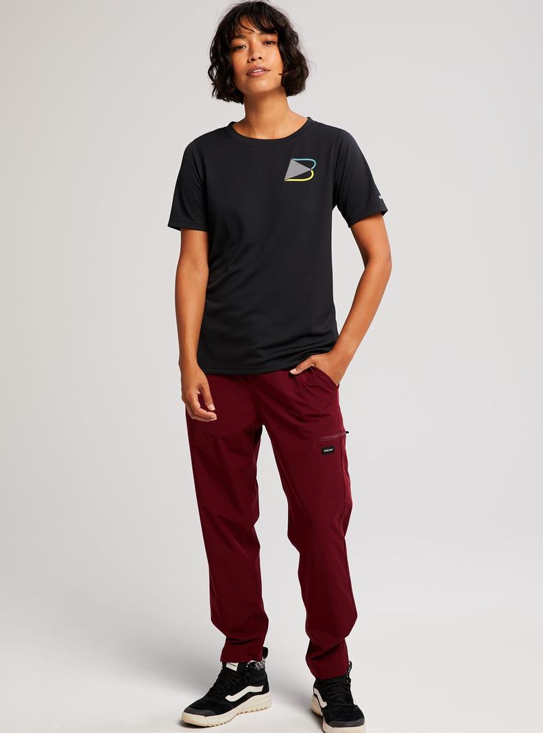Burton Multipath Active Kratke Sleeve Tričko Damske Čierne | 74651-QJFB