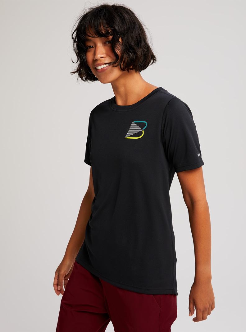 Burton Multipath Active Kratke Sleeve Tričko Damske Čierne | 74651-QJFB