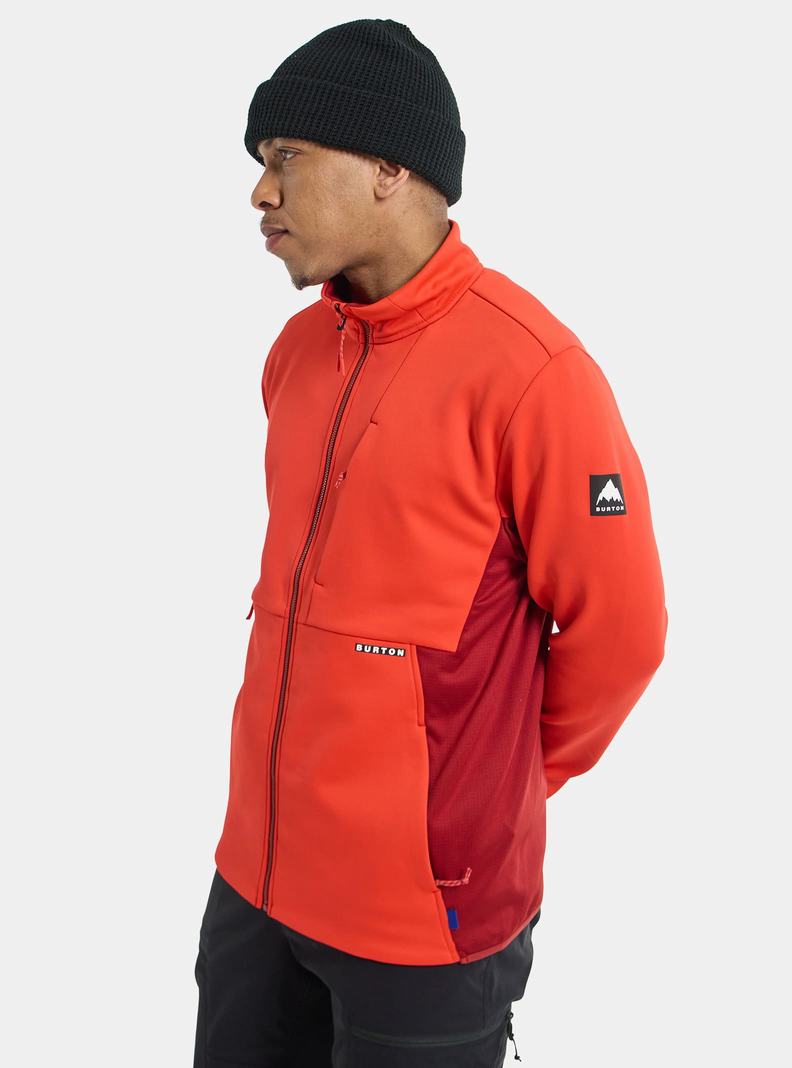 Burton Multipath Full-Zip Fleece Mikina Panske Ruzove Červené | 48953-TPLJ