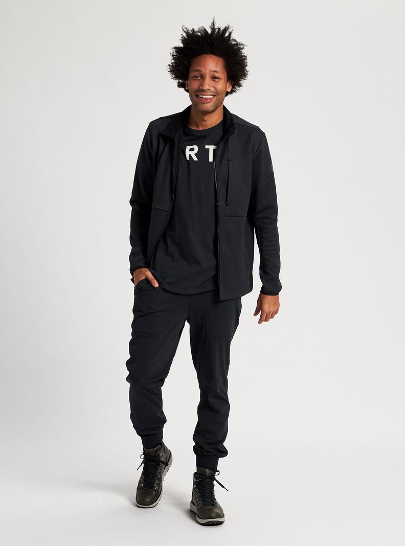 Burton Multipath Full-Zip Fleece Mikina Panske Čierne | 65987-IFPS