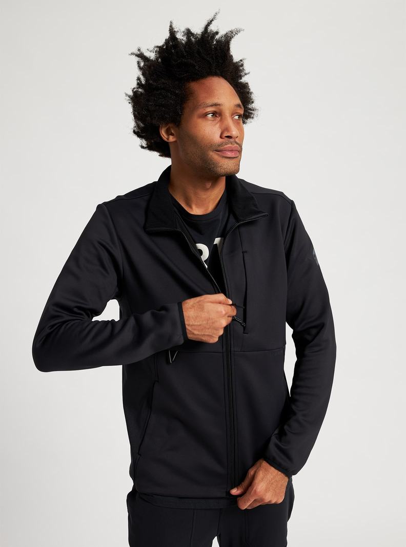 Burton Multipath Full-Zip Fleece Mikina Panske Čierne | 65987-IFPS