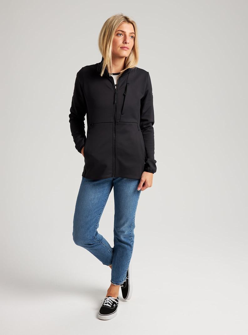 Burton Multipath Full-Zip Fleece Mikina Damske Čierne | 84297-QBCZ