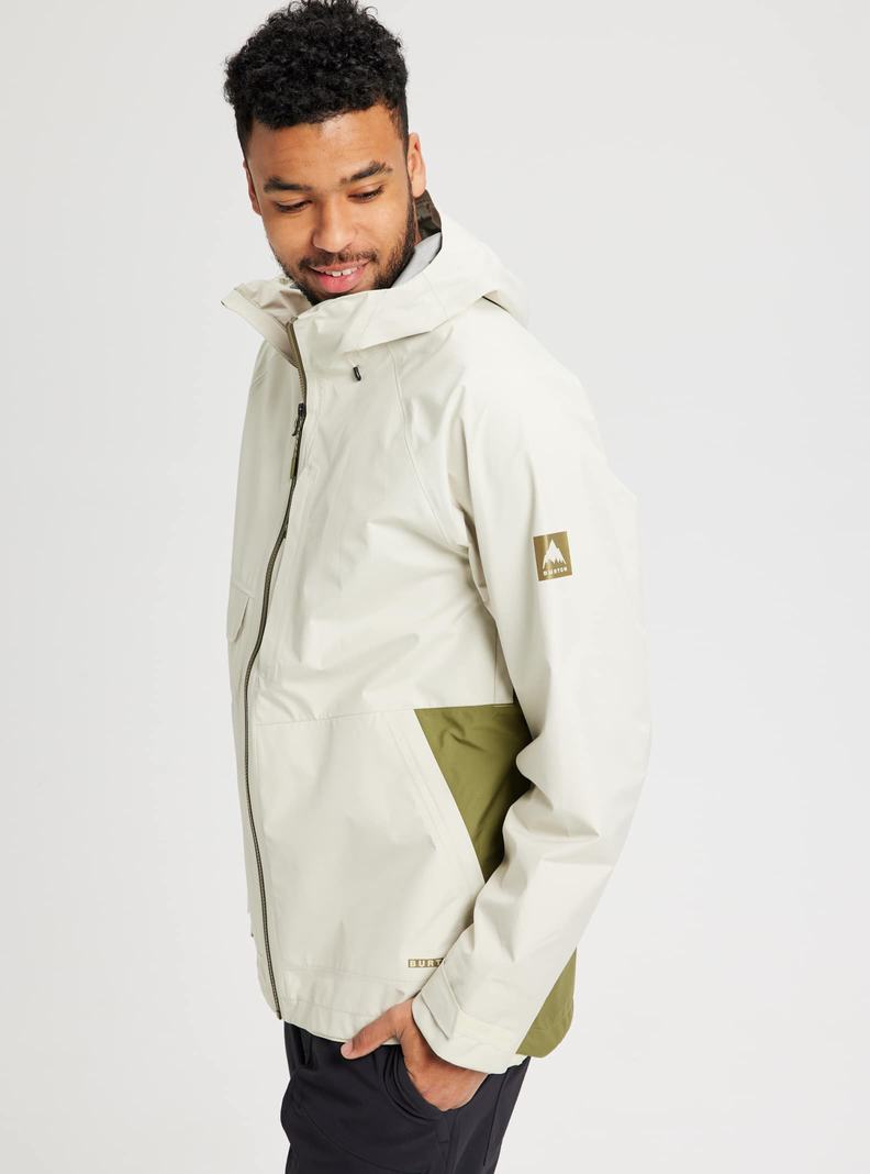 Burton Multipath GORE-TEX Shell Zimní Bunda Panske Strieborne Zelene Olivovo Zelená | 25607-VFUJ