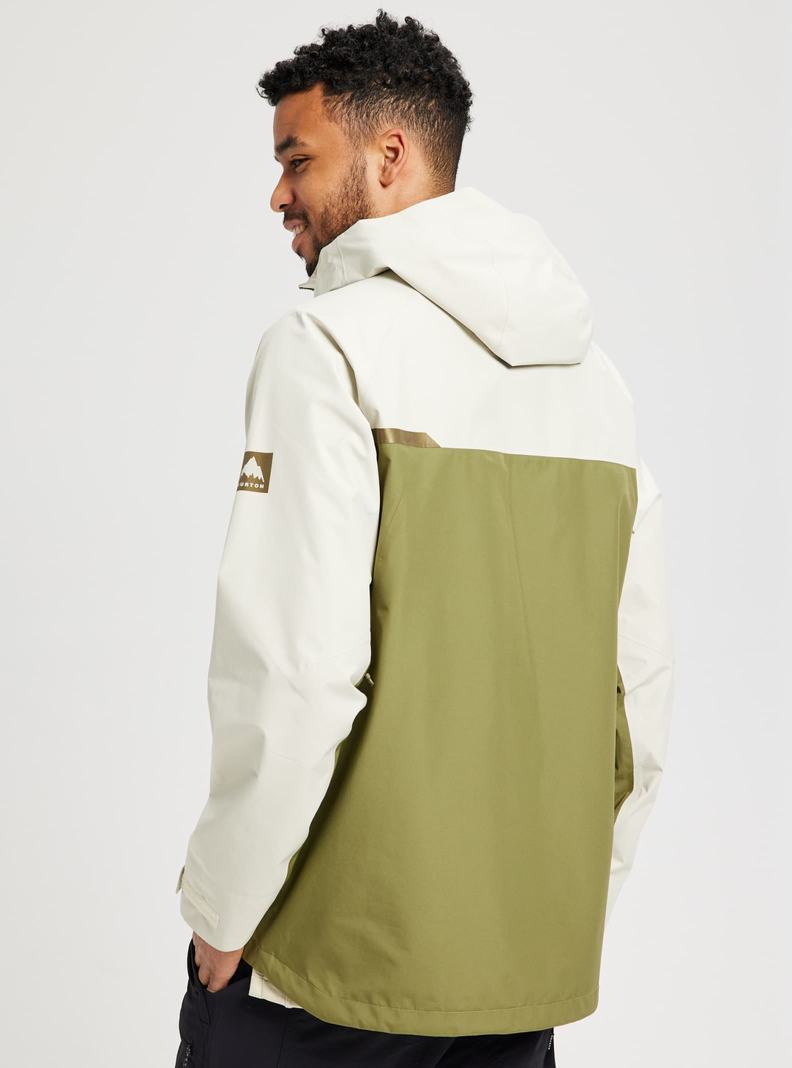 Burton Multipath GORE-TEX Shell Zimní Bunda Panske Strieborne Zelene Olivovo Zelená | 25607-VFUJ