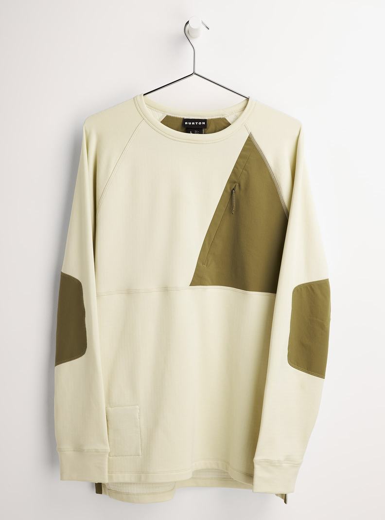 Burton Multipath Grid Crewneck Fleece Mikina Panske Strieborne Zelene | 04357-PLRV