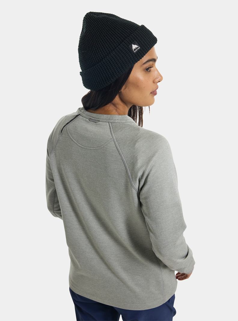 Burton Multipath Grid Crewneck Fleece Mikina Damske Siva | 97142-ZQHR