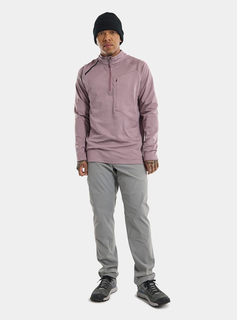 Burton Multipath Grid Quarter-Zip Fleece Mikina Panske Lavendel | 28306-EPZG